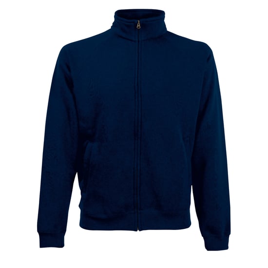Fruit Of The Loom Mens Premium 70/30 Zip Neck Sweatshirt (Deep Navy) - Image 1