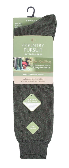 COUNTRY PURSUIT - Calcetines largos para hombre de color verde 6-11 UK - Image 2