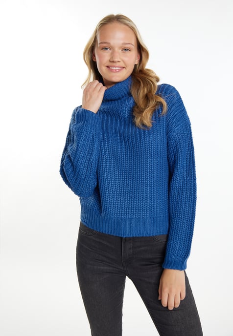 Mymo Knitted pullover women marine - Image 3