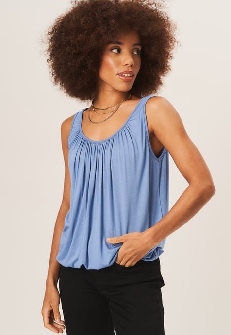 Top sin mangas extragrande con cuello redondo - Image 2