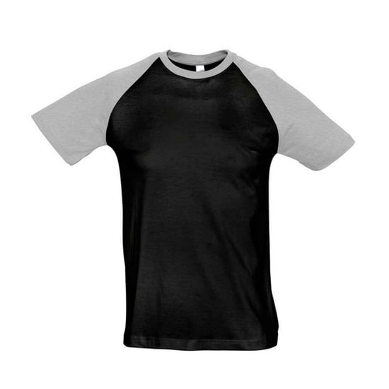 SOLS Unisex Adult Funky Raglan T-Shirt (Black) - Image 1
