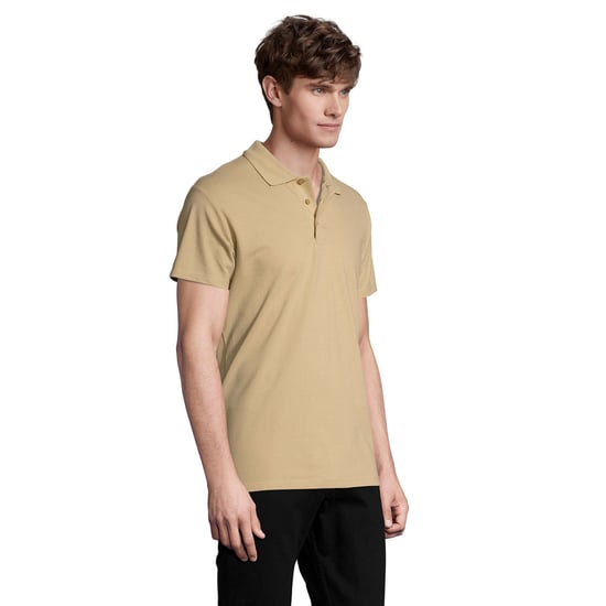 SOLS Mens Spring II Polo Shirt (Sand) - Image 3