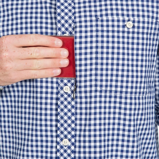 Trespass Mens Yafforth Cotton Shirt (Blue Check) - Image 5