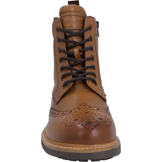 Hunter Cawdor Leather Men's Tan Brogues Shoes - Image 3