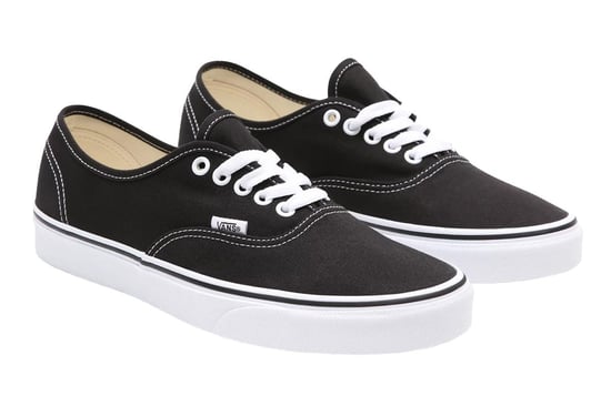 Zapatillas de lona Vans Authentic para hombres y mujeres - (Negro / Blanco) - Image 4