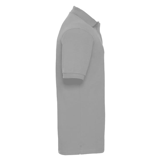Russell Mens Ripple Collar & Cuff Short Sleeve Polo Shirt (Light Oxford) - Image 2