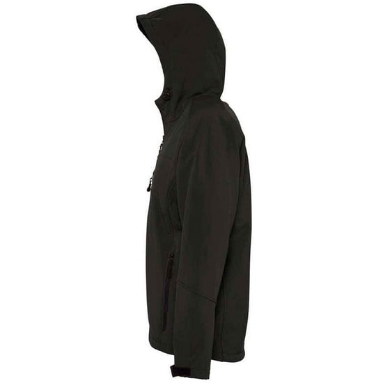 SOLS Mens Replay Hooded Soft Shell Jacket (Black) - Image 3