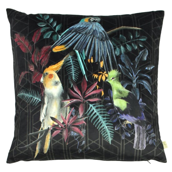 Funda de Cojín Cuadrada Tropical de Aves Zinara de Evans Lichfield - Image 1