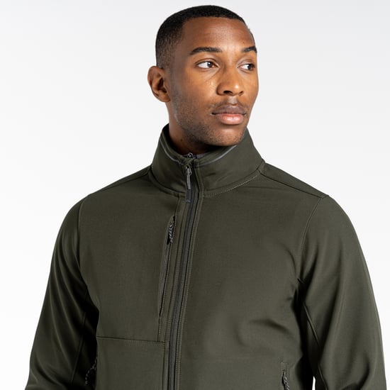 Craghoppers Mens Expert Basecamp Soft Shell Jacket (Dark Cedar Green) - Image 2