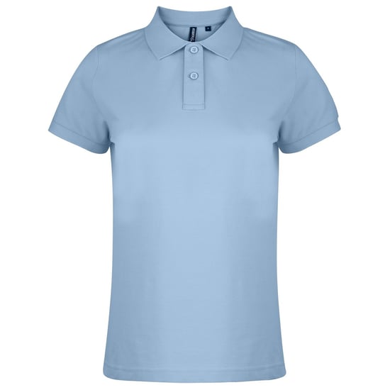 Asquith & Fox Womens/Ladies Plain Short Sleeve Polo Shirt (Sky) - Image 1