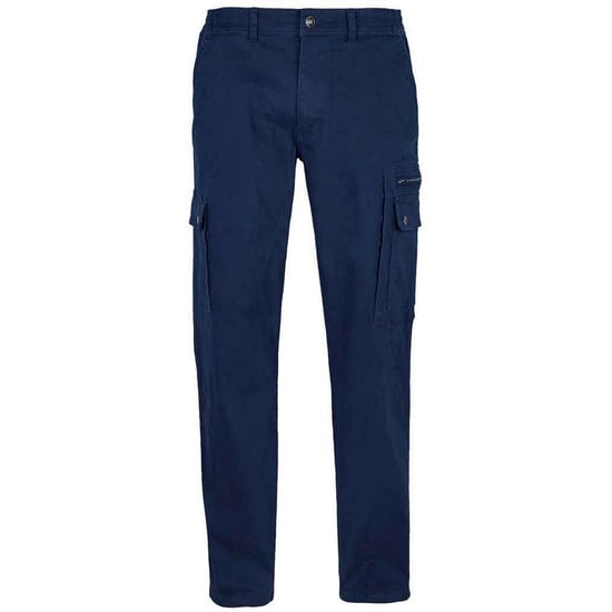 SOLS Mens Docker Stretch Cargo Trousers (Navy) - Image 1
