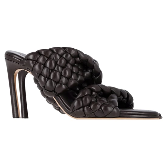 Bottega Veneta Intrecciato Slide Sandals in Brown Leather - Image 1