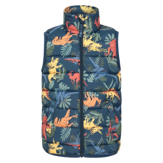 Mountain Warehouse Childrens/Kids Rocko Dinosaur Padded Gilet (Green) - Image 1