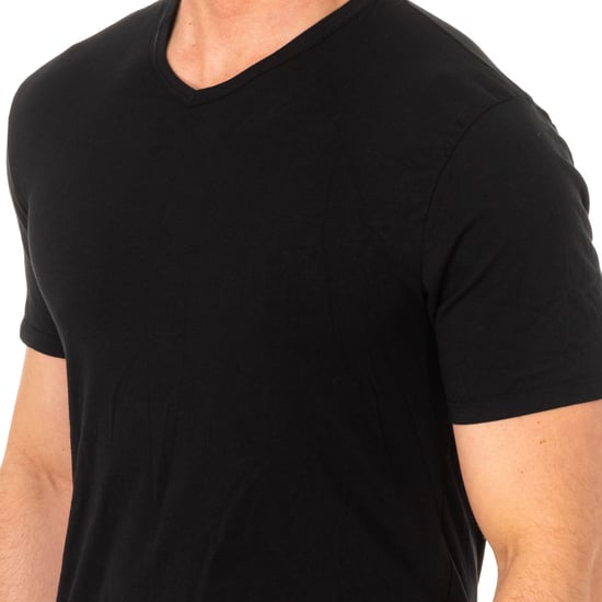 Men's short sleeve V-neck T-shirt A040X