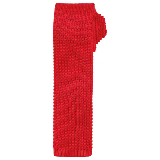 Premier Unisex Adult Slim Knitted Tie (Red) - Image 1
