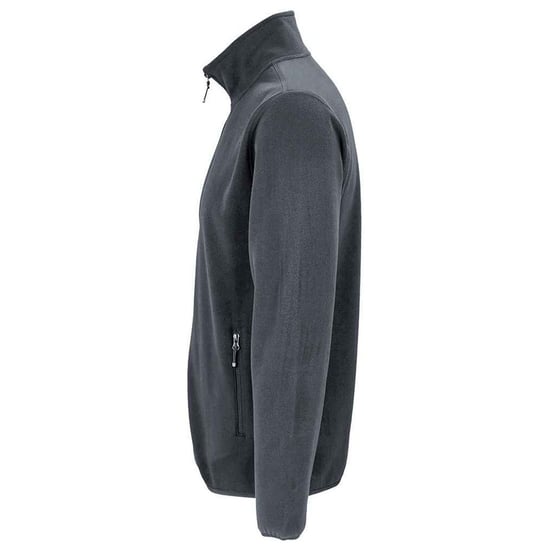 SOLS Mens Factor Zipped Fleece Jacket (Charcoal Grey Solid) - Image 3
