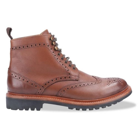 Cotswold Mens Rissington Commando Lace Up Leather Dress Boot (Brown) - Image 3