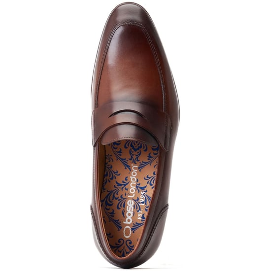 Base London Bruno Leather Men's Burnt Brown Loafers - Image 4