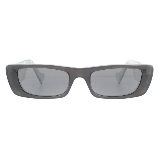 Gucci Rectangle Womens Grey Silver Sunglasses