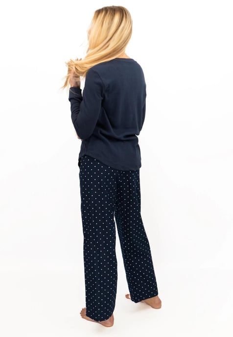 Conjunto de pijama de franela de lunares marinos para mujer de GAP - Image 2