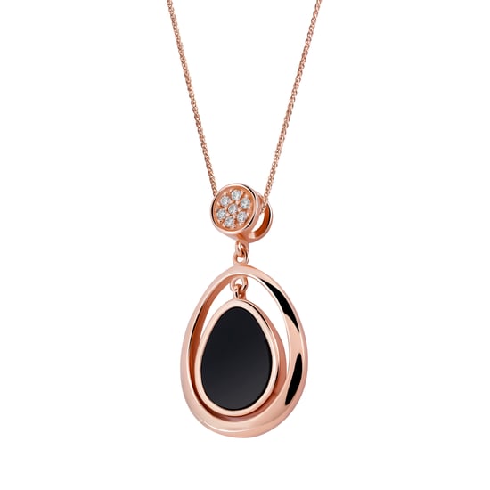 Orphelia 'Alda' Women's 925 Sterling Silver Chain with Pendant - Rose ZH-7470 - Image 1