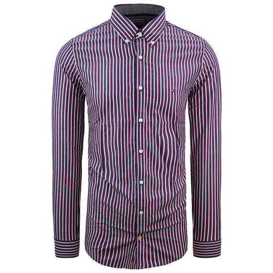 Tommy Hilfiger Camisa Oxford Slim Fit Rayas Azul Marino Hombre - Image 1