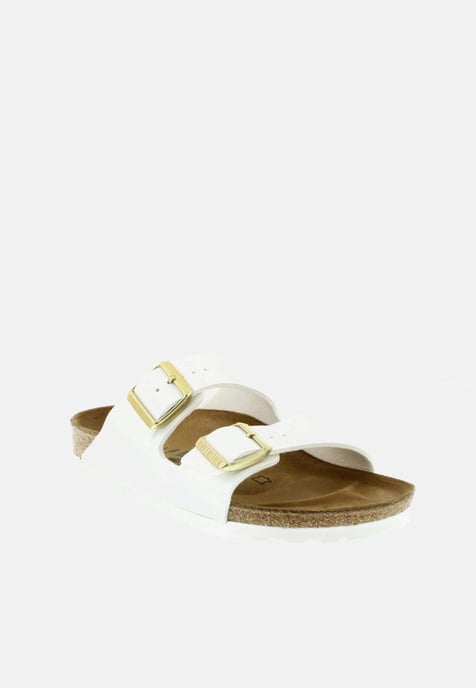 Birkenstock Arizona Ajuste Estrecho Patente Blanco 1005294 - Image 1