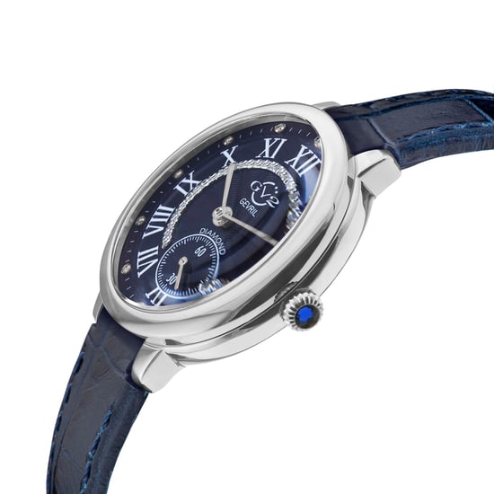 GV2 Rome Reloj de acero inoxidable con esfera azul para mujer - Image 3