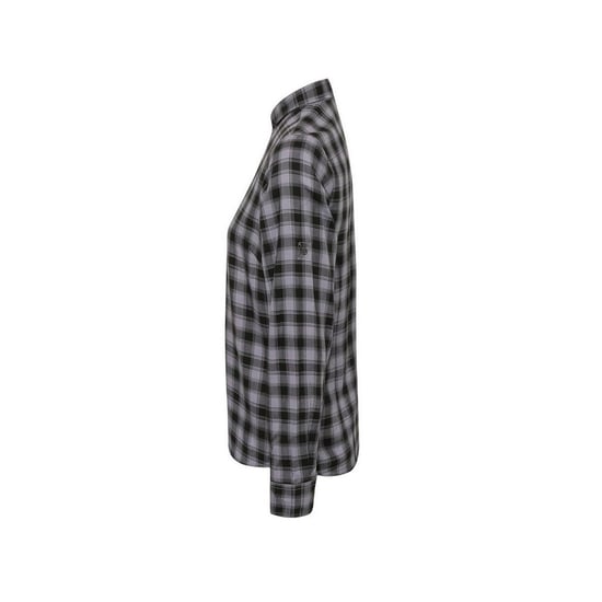 Premier Womens/Ladies Mulligan Checked Long-Sleeved Shirt (Steel/Black) - Image 3