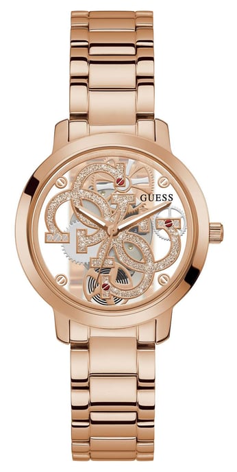 Guess Quattro Clear Women's Rose Gold Watch GW0300L3