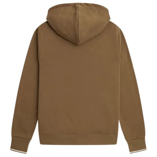 Fred Perry Twin Tipped Sleeve Brown Hoodie