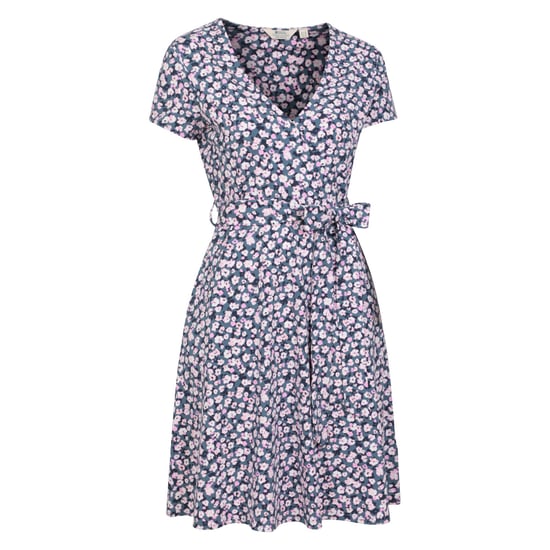 Mountain Warehouse Womens/Ladies Santorini Floral Jersey Wrap Dress (Grey)