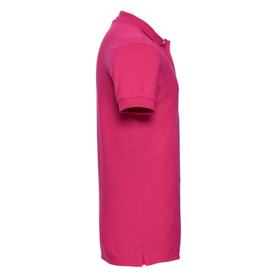 Russell Mens Stretch Fitted Polo Shirt (Fuchsia) - Image 3