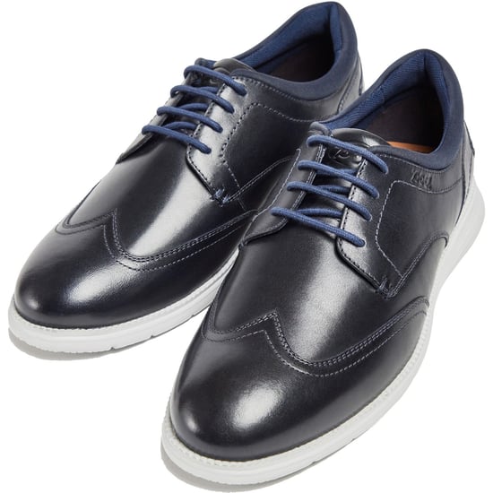 Pod Vantage Leather Men's Navy Lace-Up Shoes - Image 6