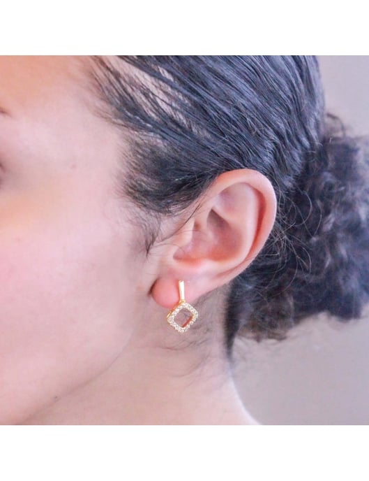 Pendientes Irina - Oro y Cristal - Image 2