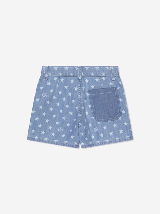 Gucci Kids Denim Shorts in Blue