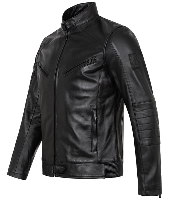 Rock Creek Lederjacke Schwarz