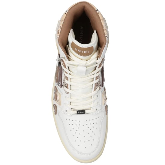 Amiri Bandana Skel Top High Top White Sneakers