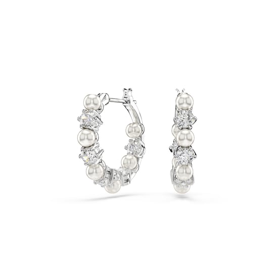 Swarovski 'Matrix Pearl' Women's Base Metal Drop Earrings - Silver 5709256 - Image 1