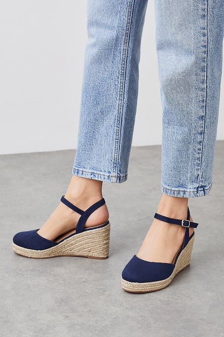 Wide Fit Rumor Closed Toe Wedges - Image 1