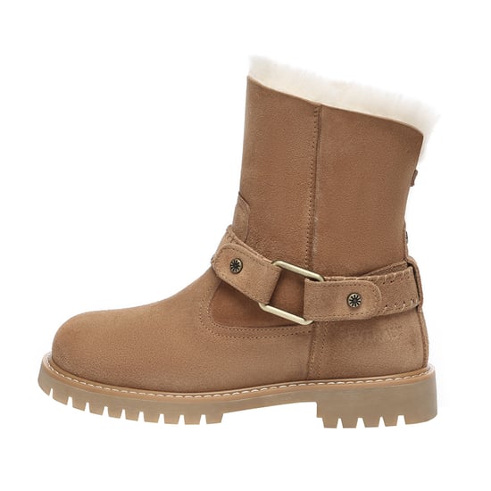 EVER AU Women Pheasant Mid Calf Fashion Boots - Chestnut