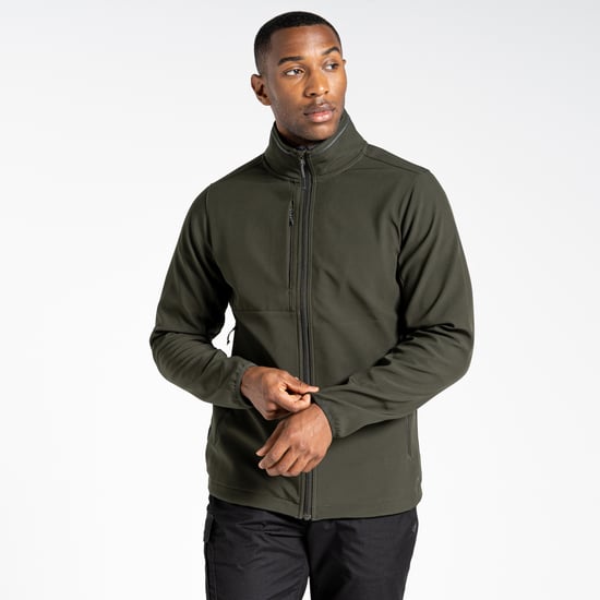 Craghoppers Mens Expert Basecamp Soft Shell Jacket (Dark Cedar Green) - Image 3
