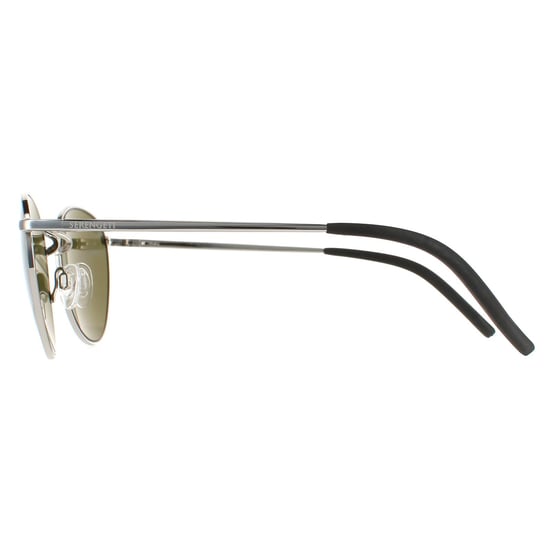 Serengeti Round Unisex Shiny Silver Mineral Polarized 555nm Hamel