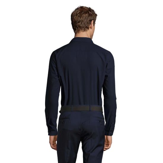 SOLS Mens Baltimore Fitted Shirt (Dark Blue) - Image 2
