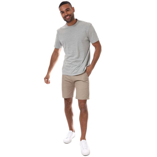 Men's Weekend Offender Dillenger Cotton Twill Chino Shorts in Stone - Image 3