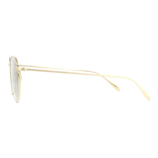 Oliver Peoples Round Unisex Gold Green C Sunglasses