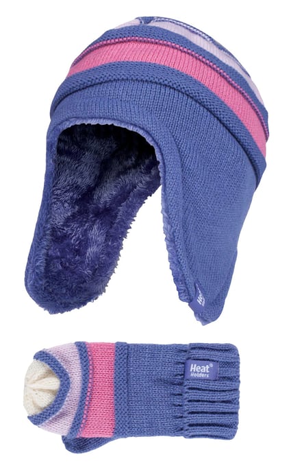 Heat Holders - Gorro y Manoplas Térmicas de Invierno para Niñas con Forro Polar y Orejeras - LS1P10 - Image 1