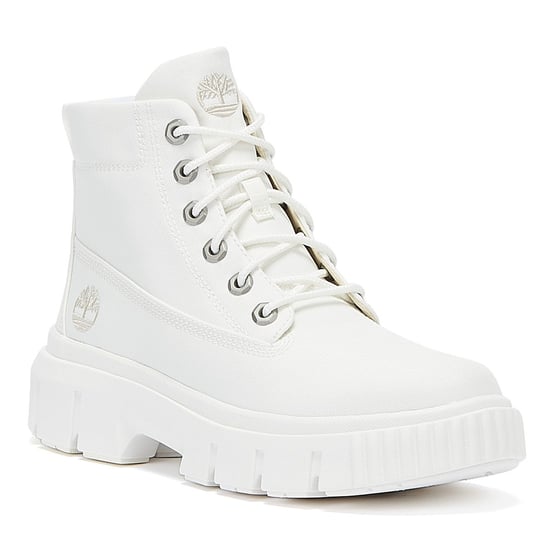 Timberland Greyfield Fabric Womens White Boots - Image 2