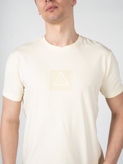 Iceberg T-Shirt C-Neck del hombre beige - Image 5