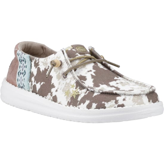 HEYDUDE Wendy Disco Cow Cotton Women's Tan Loafers - Image 1